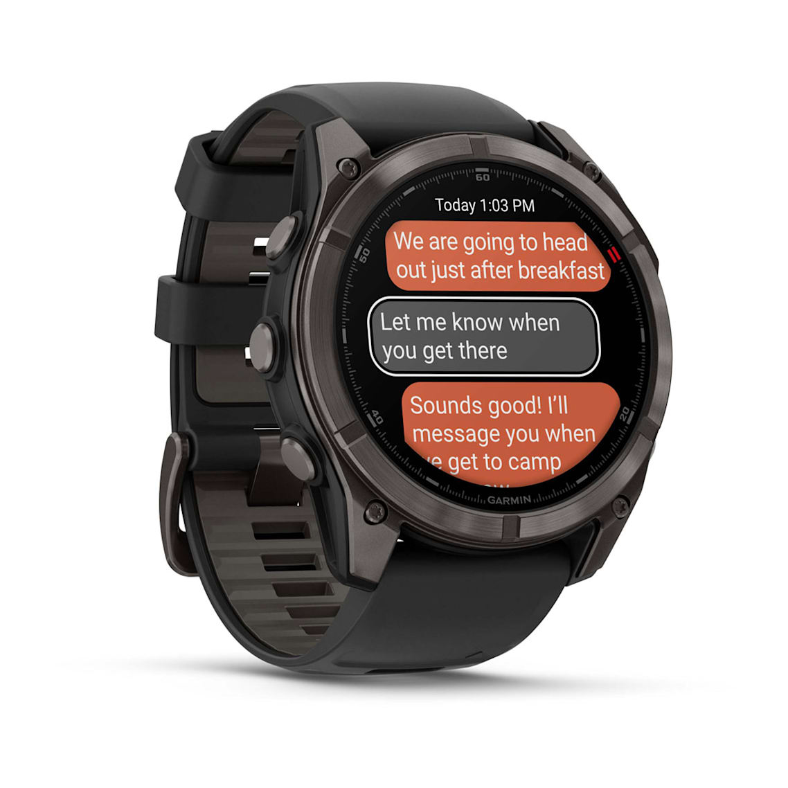 Garmin fēnix 8 Pro on wrist displaying bright AMOLED screen and sport tracking interface