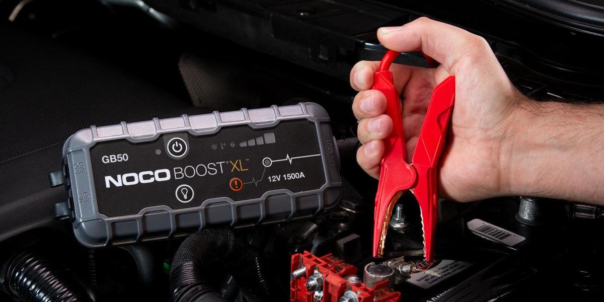 NOCO GB50 1500 amp jump starter with battery clamps