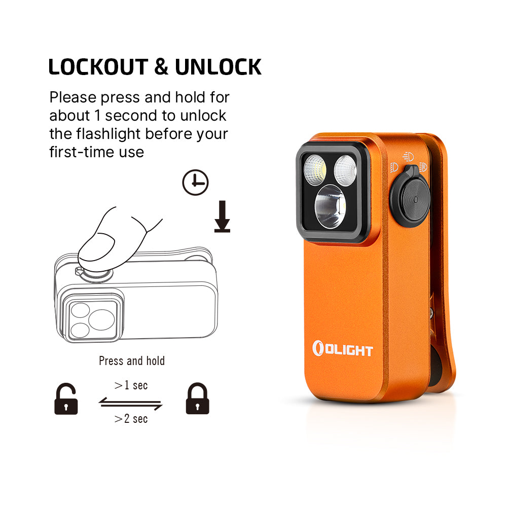 Olight Oclip Pro compact aluminum alloy flashlight
