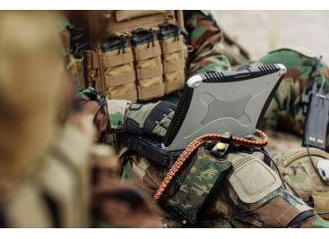 Poseidon Pro battery exposed to icy and fiery environments, symbolizing its ability to endure extreme temperatures from -15 to 100 degrees Fahrenheit