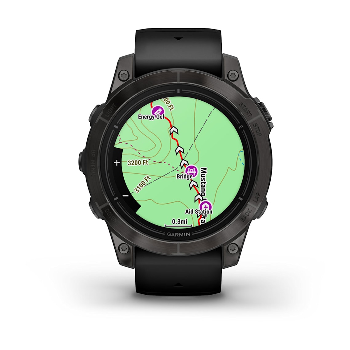 Garmin training smartwatch with hill score and real-time stamina tracking