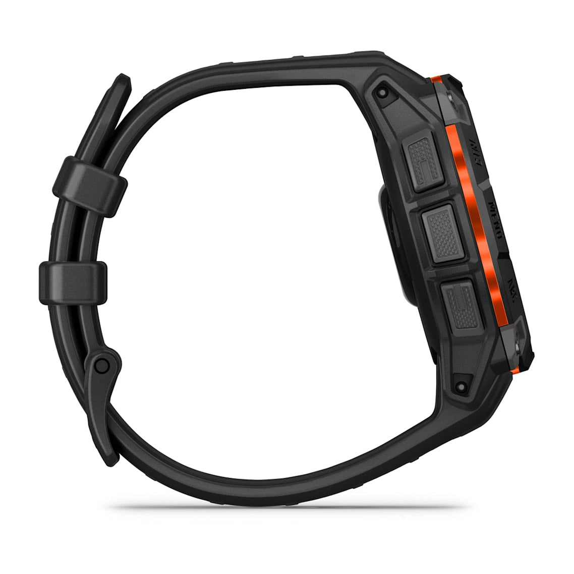 45 mm fiber-reinforced polymer case with a metal-reinforced bezel and scratch-resistant display.