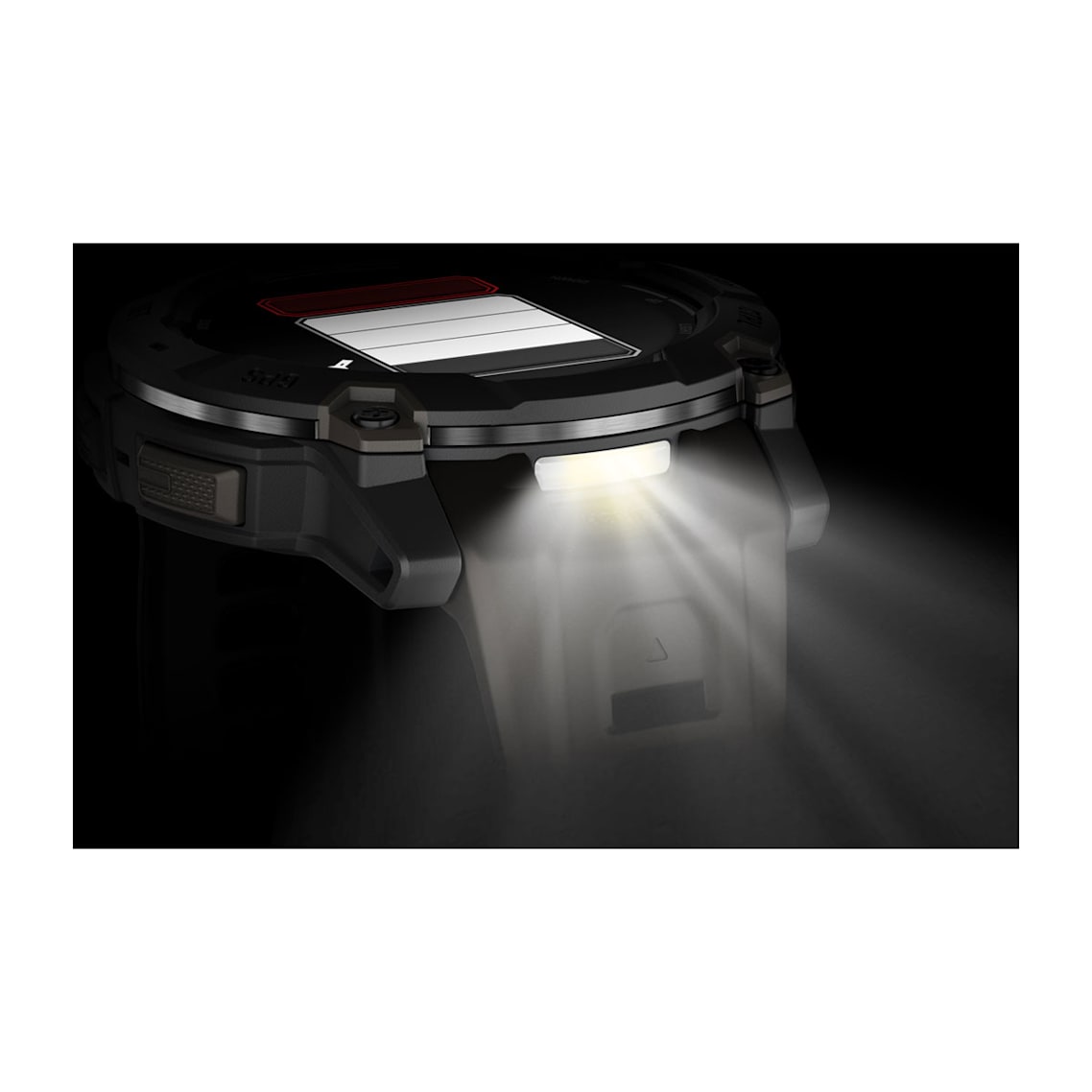 Garmin Instinct 3 smartwatch built-in flashlight with variable brightness and red light mode