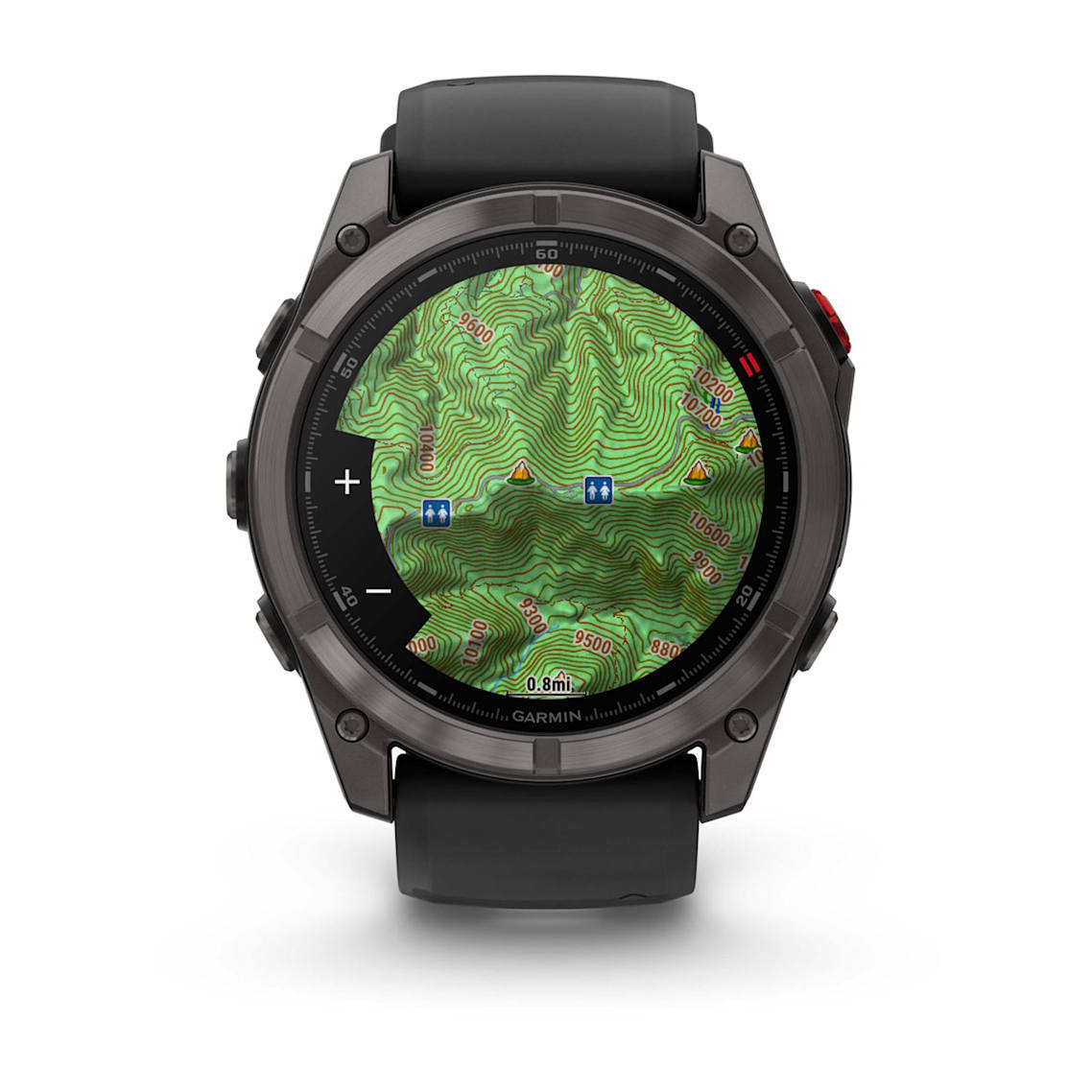 Garmin fēnix 8 Pro smartwatch with titanium bezel and leakproof metal buttons