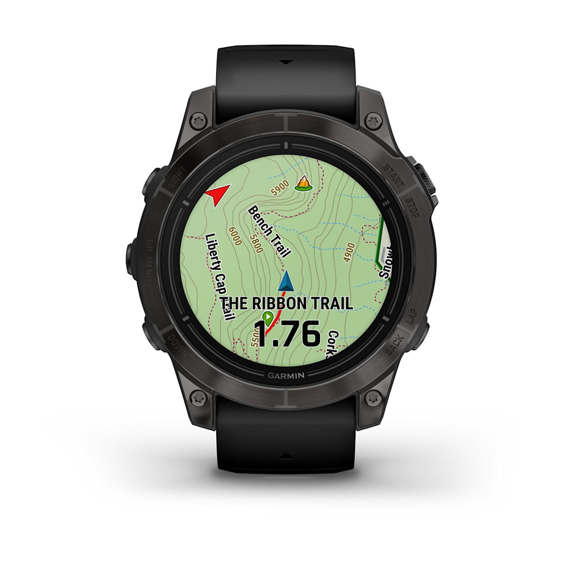 Outdoor smartwatch with preloaded TopoActive maps and ski resort maps