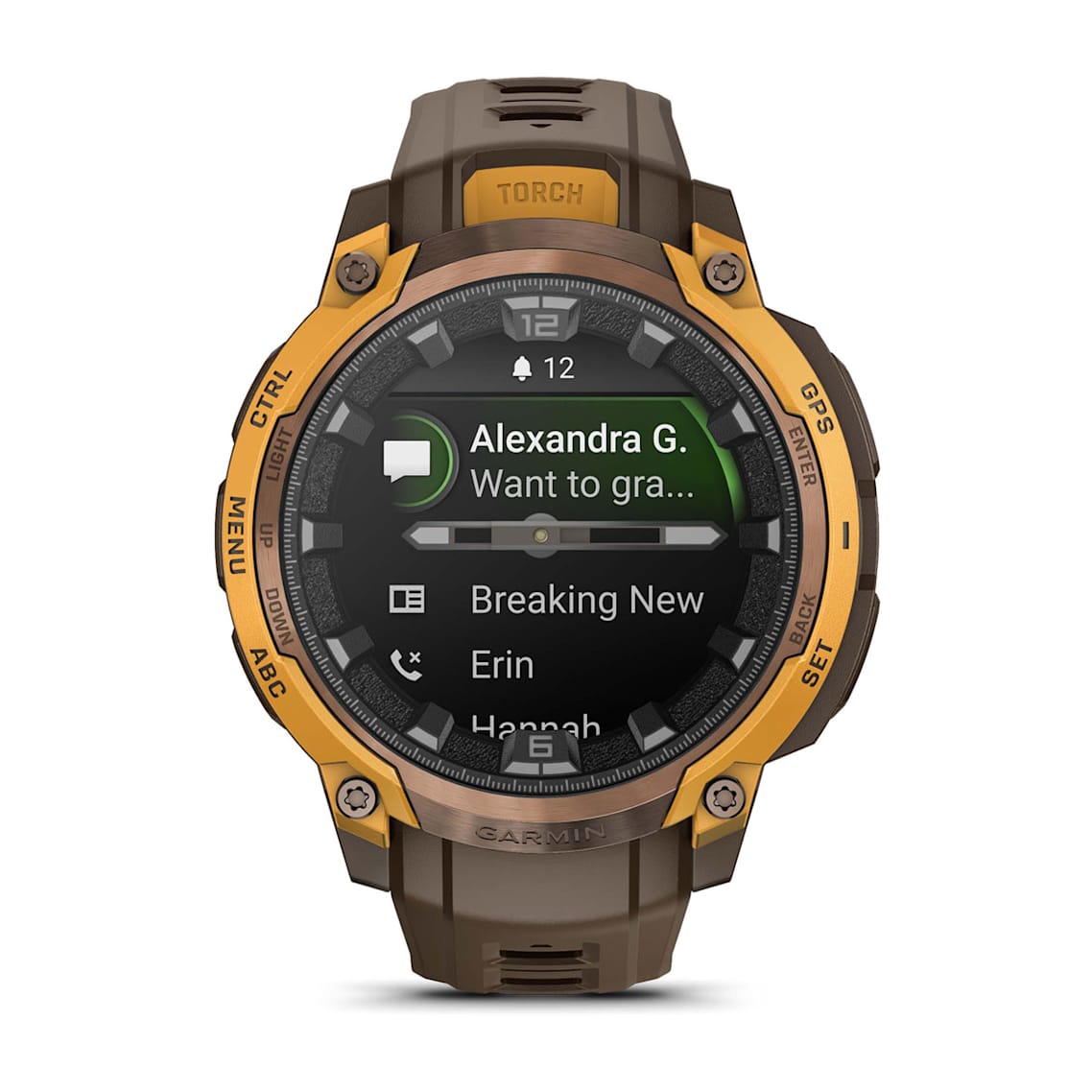 Garmin Instinct Crossover AMOLED always-on AMOLED display with data widgets