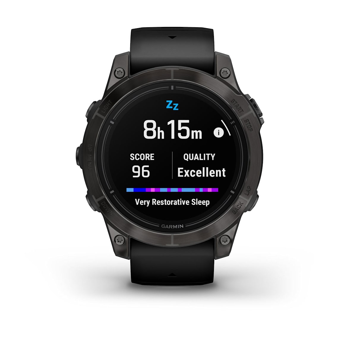 Garmin AMOLED smartwatch with music storage, smart notifications, and Garmin Pay