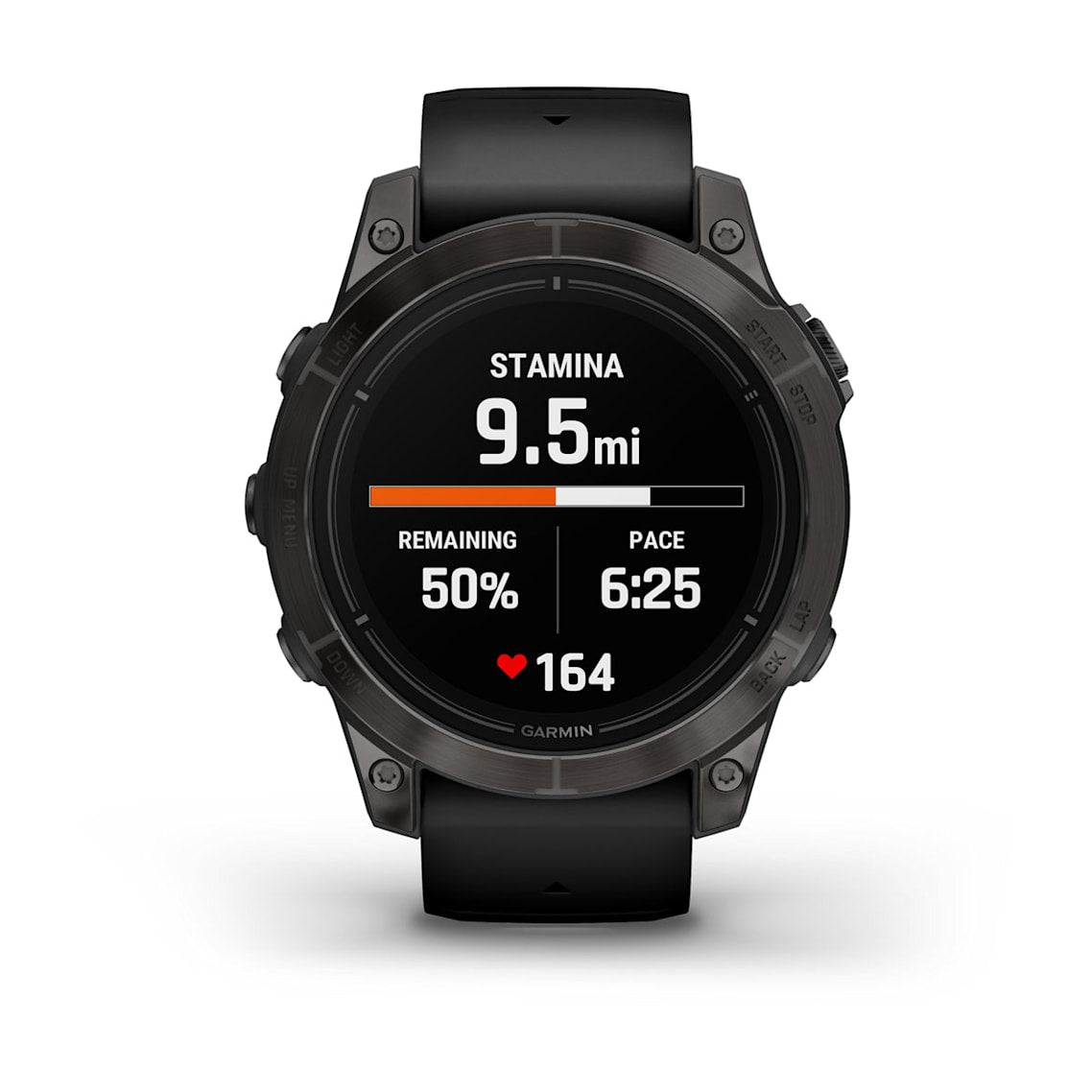 Water-rated 10 ATM smartwatch with sapphire crystal lens for durability