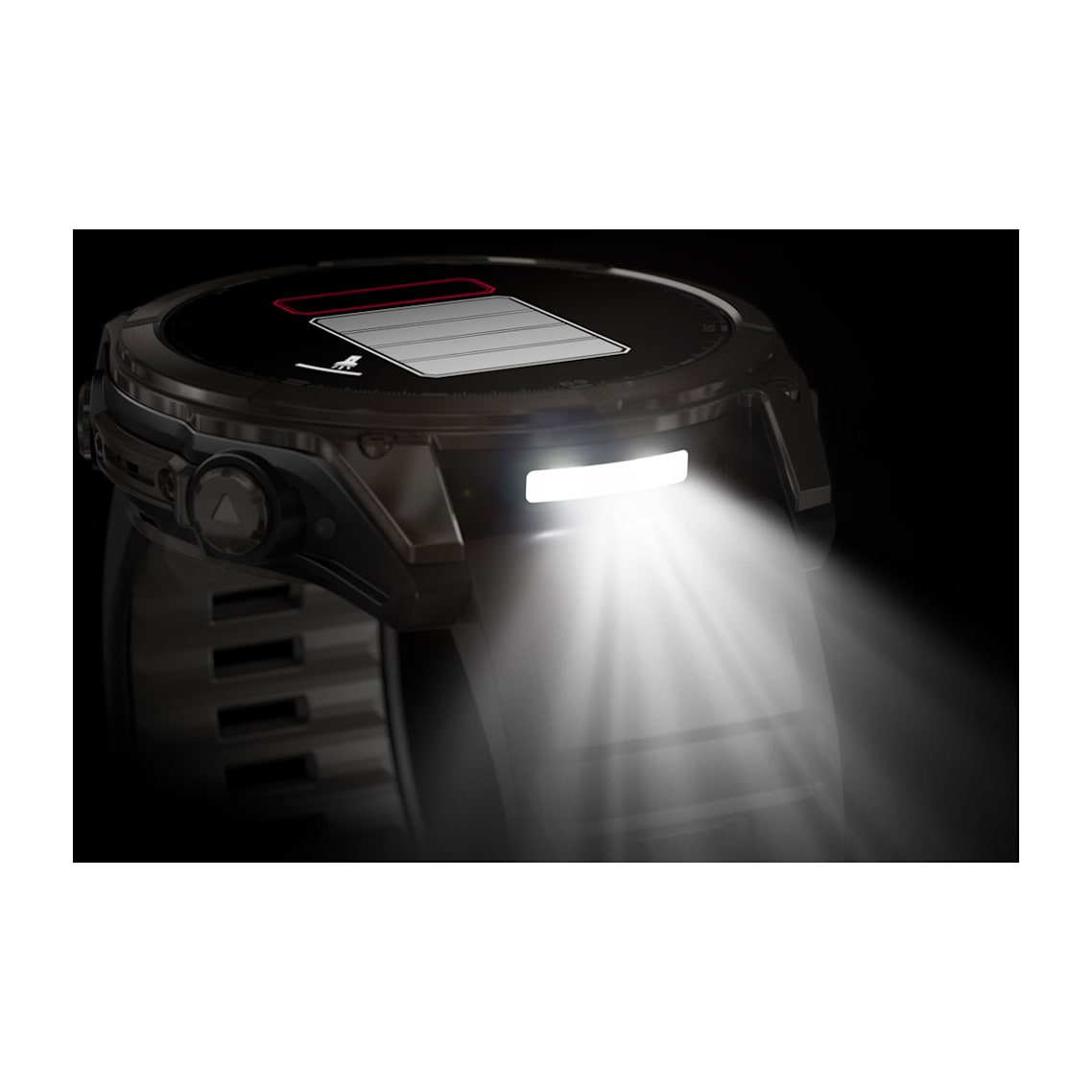 A user wearing the fēnix® 8 smartwatch underwater, emphasizing its 40-meter dive rating and leakproof buttons, ideal for scuba and apnea diving.