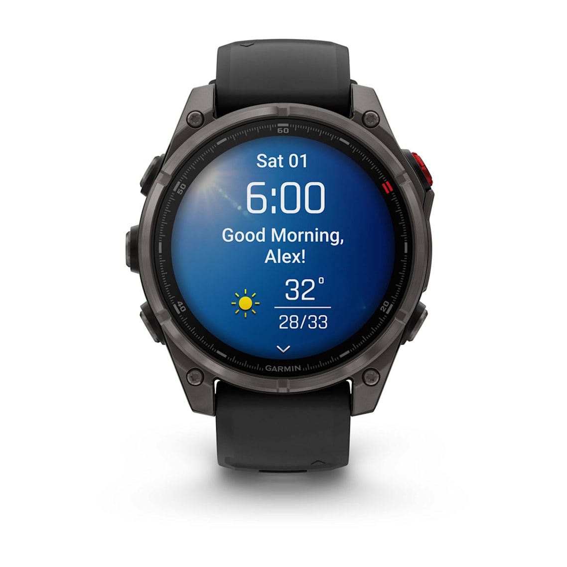 Garmin smartwatch with 24/7 heart rate, sleep, and HRV tracking
