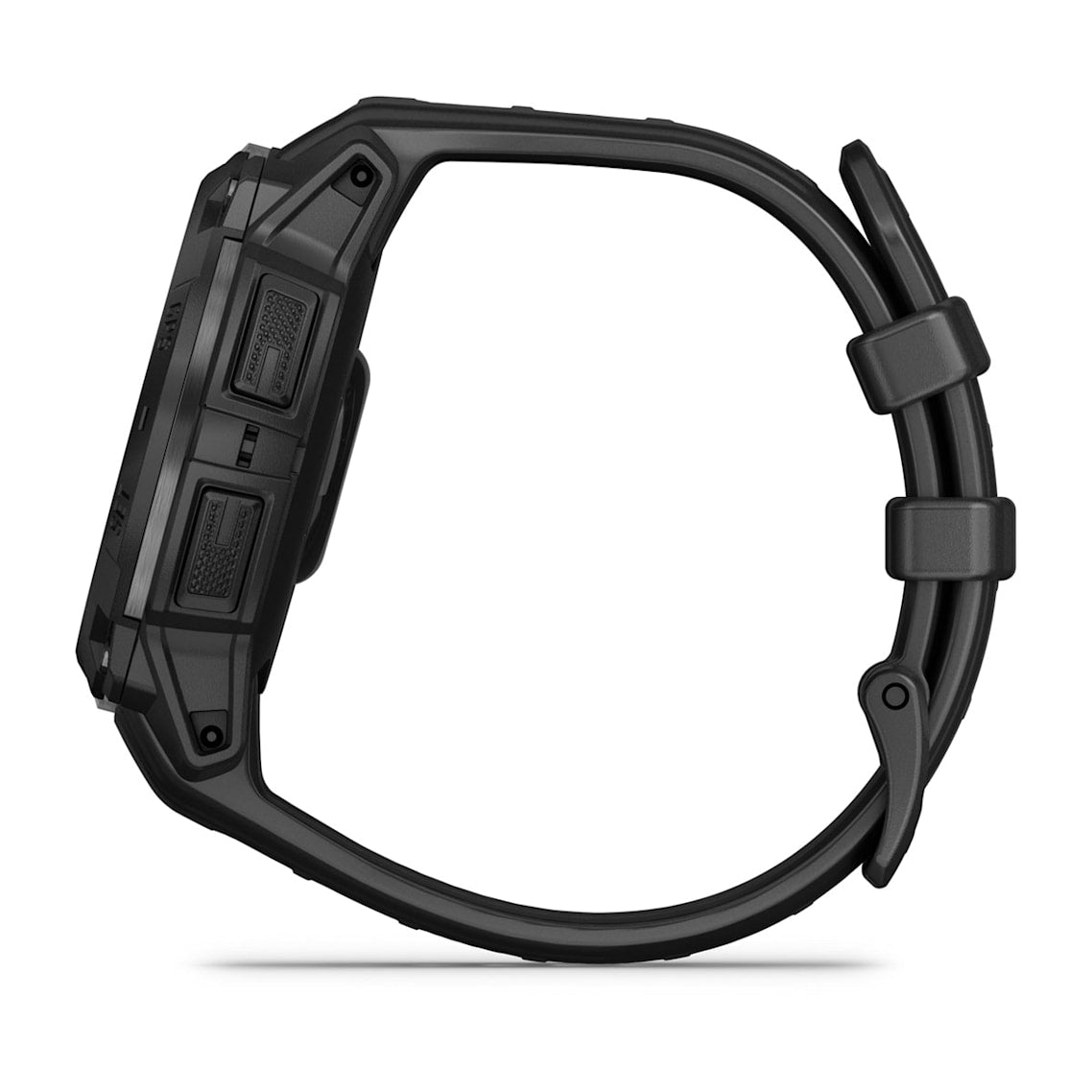 Black smartwatch on a white background