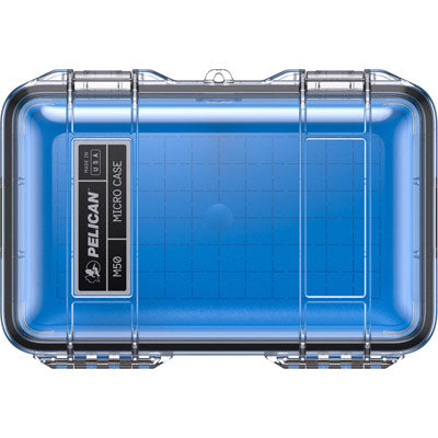 Pelican™ Micro Case Series™ floating in water, showcasing its IP67 waterproof rating for submersion up to 1 meter for 30 minutes.