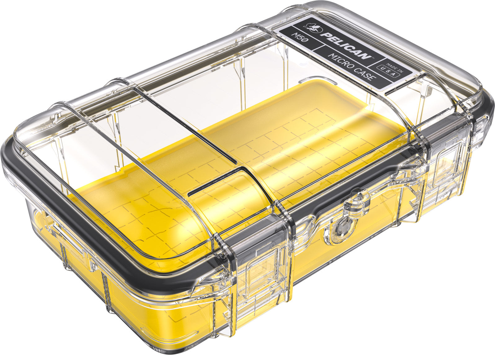 Pelican™ Micro Case Series™ storing small items securely with interior no-slip liner and crushproof design.