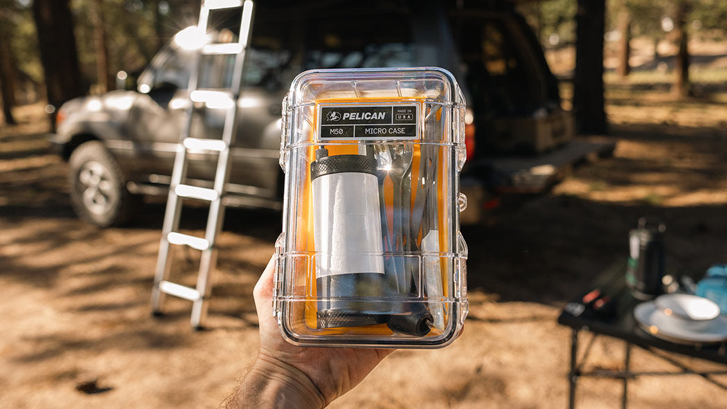 Pelican™ Micro Case Series™ made from durable polycarbonate with stainless steel pins and Xylex latches.