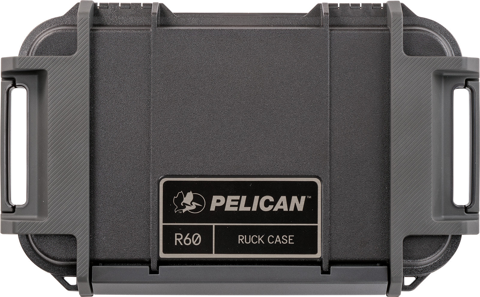 Interior view of the Pelican™ Ruck Case, showing a flexible snap-in lid organizer with Velcro straps, MOLLE-style loops for attachment, and a rigid divider tray for organized storage