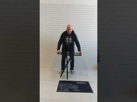 Lightweight campfire side table measuring 20x20 inches and 25 inches tall