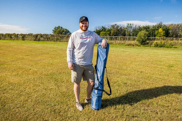 Quick-Set Apex Tent with no-see-um mesh screens for airflow and stargazing.