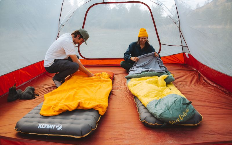 Sleeping pad in the tent