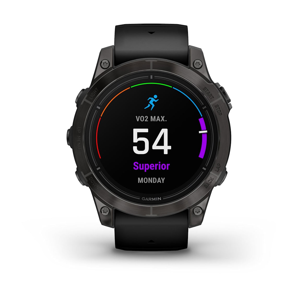 Garmin sapphire lens smartwatch with titanium bezel and long battery life