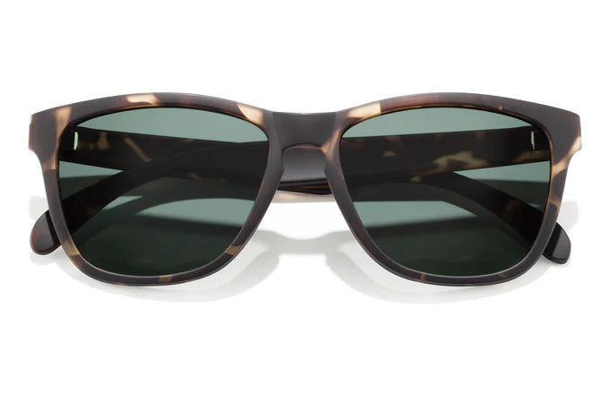 Sunski Madrona sunglasses with rectangular frames in a classic design, featuring polarized lenses, and available in eco-friendly, recycled materials.