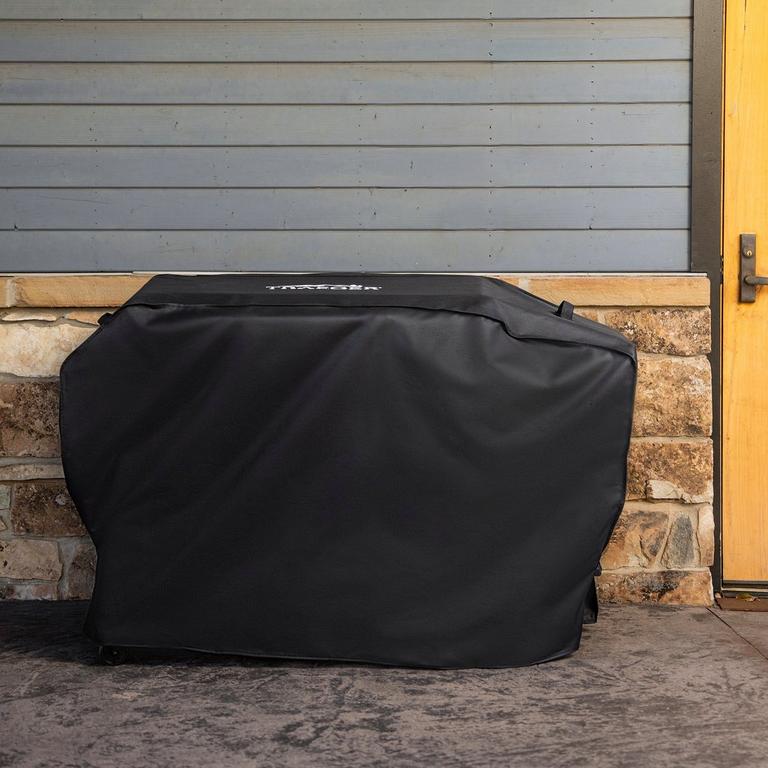 Irontop 4-Burner Griddle Cover, heavy-duty full-length waterproof outdoor grill cover for all-weather protection.