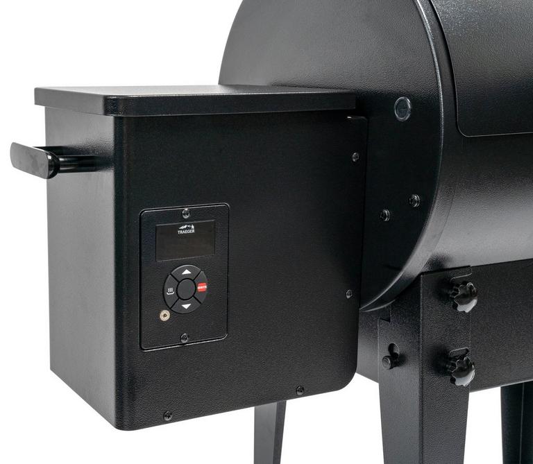Steak grilling on Traeger Tailgater wood pellet smoker high heat cooking