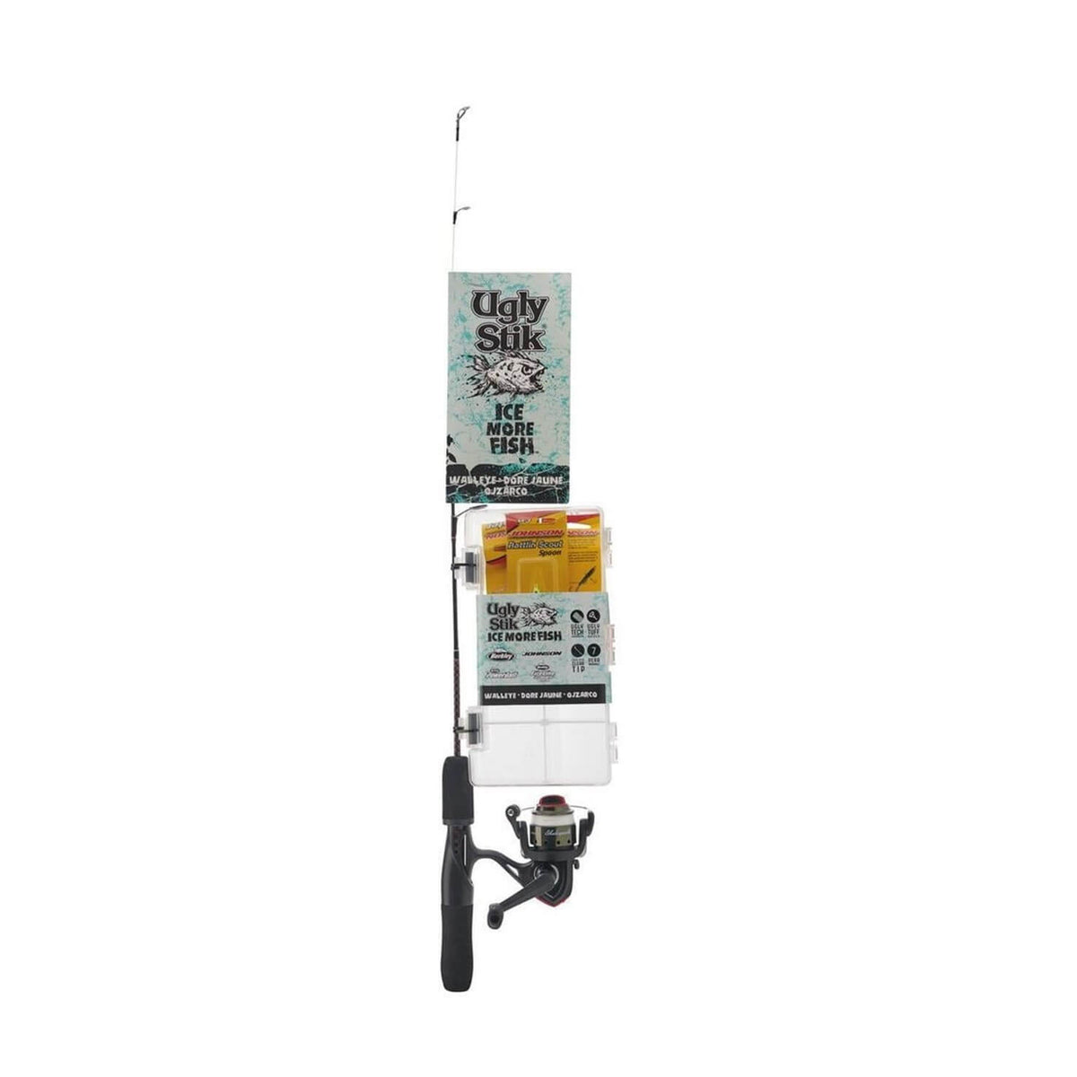 Ugly Stik Ice More Fish Walleye Ice Fishing Combo with 28-inch medium-power rod and spinning reel