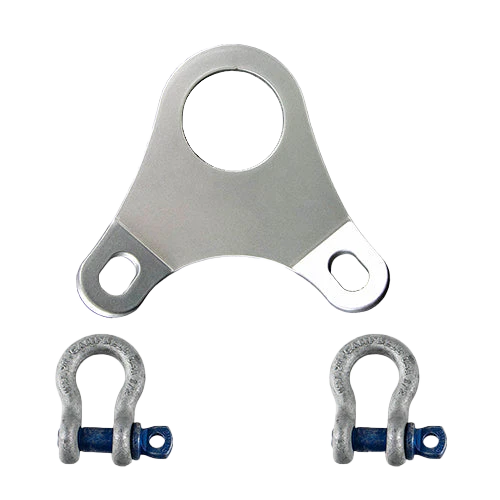 Andersen Ultimate Connection safety chain plate installed over gooseneck ball
