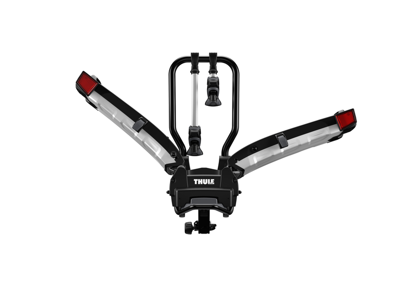 Thule EasyFold XT 2 hitch bike rack close-up of lockable torque limiter knobs for secure bike mounting