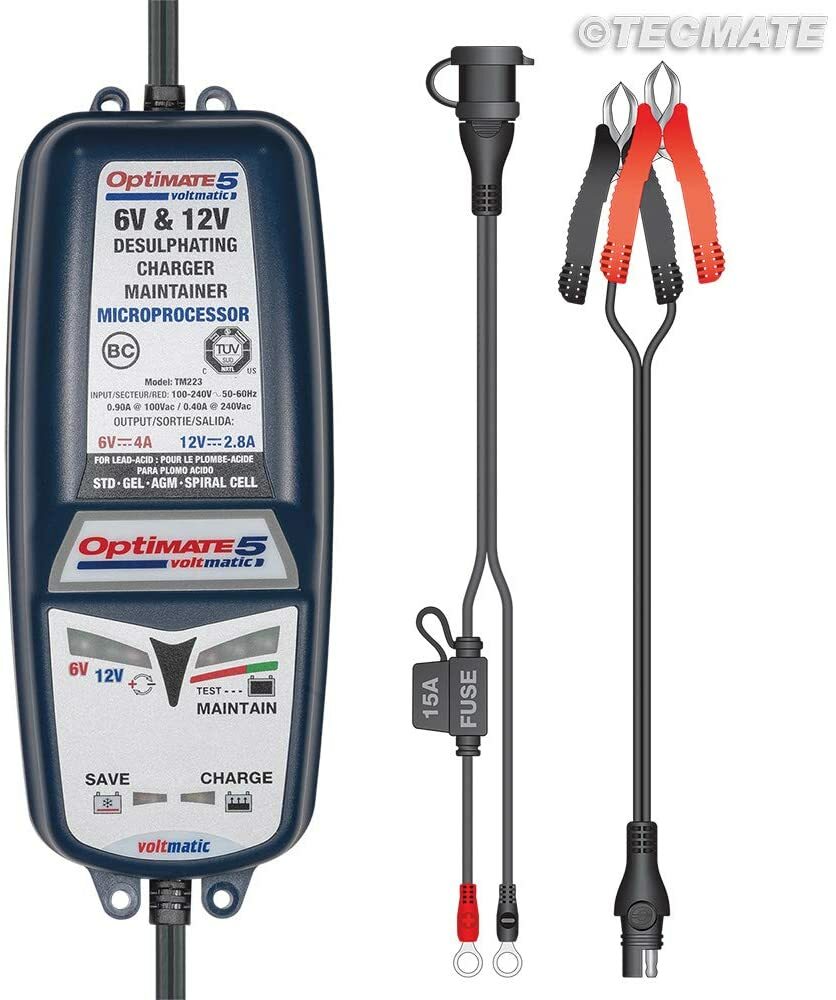 TM-223, 8 step 6V 4A/12V 2.8A Battery saving charger-tester-maintainer