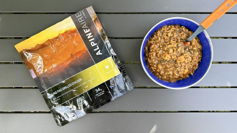 AlpineAire freeze-dried camping meal for backpacking and outdoor adventures
