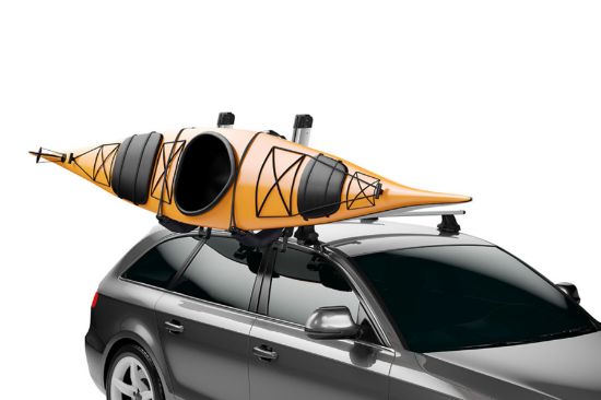 Thule Hullavator Pro mounted on roof bars including square, Aeroblade, and round bars