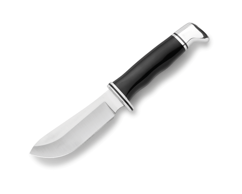 Leather sheath included with Buck fixed-blade skinner knife