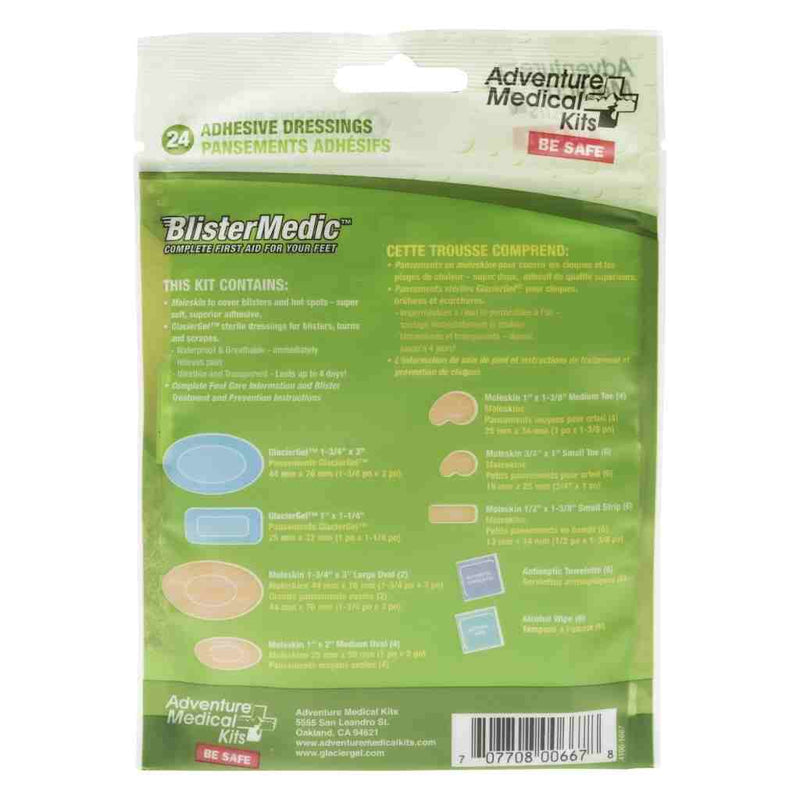 Close-up of GlacierGel hydrogel dressing and moleskin for advanced blister relief and protection