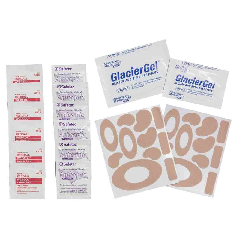 Pre-cut, shaped moleskin pieces designed to reduce friction and prevent blisters during activities