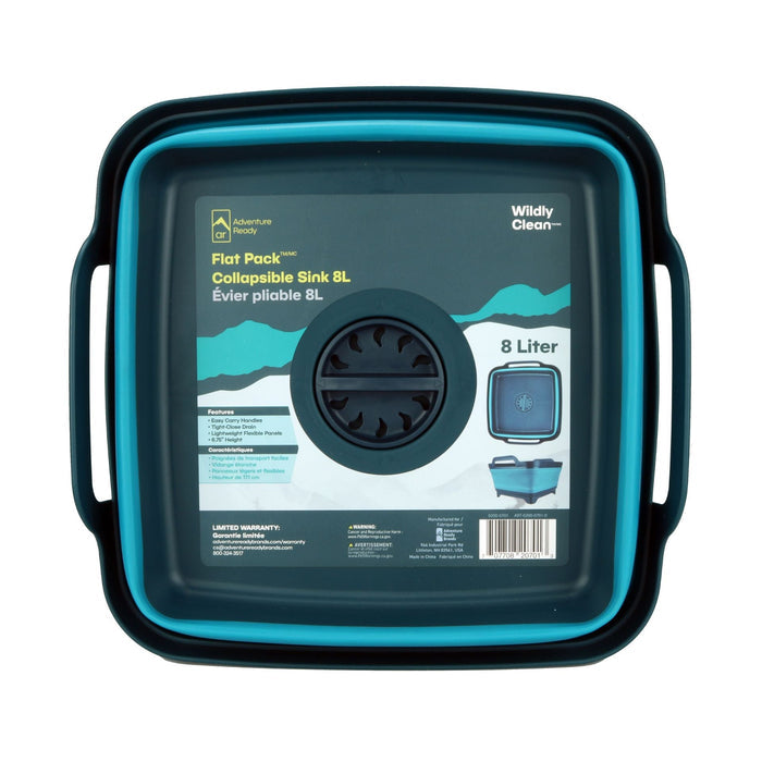 Adventure Ready 8L collapsible camping sink for campsite cleanup