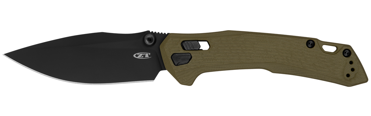 Zero Tolerance 0203 folding knife with olive G10 handle