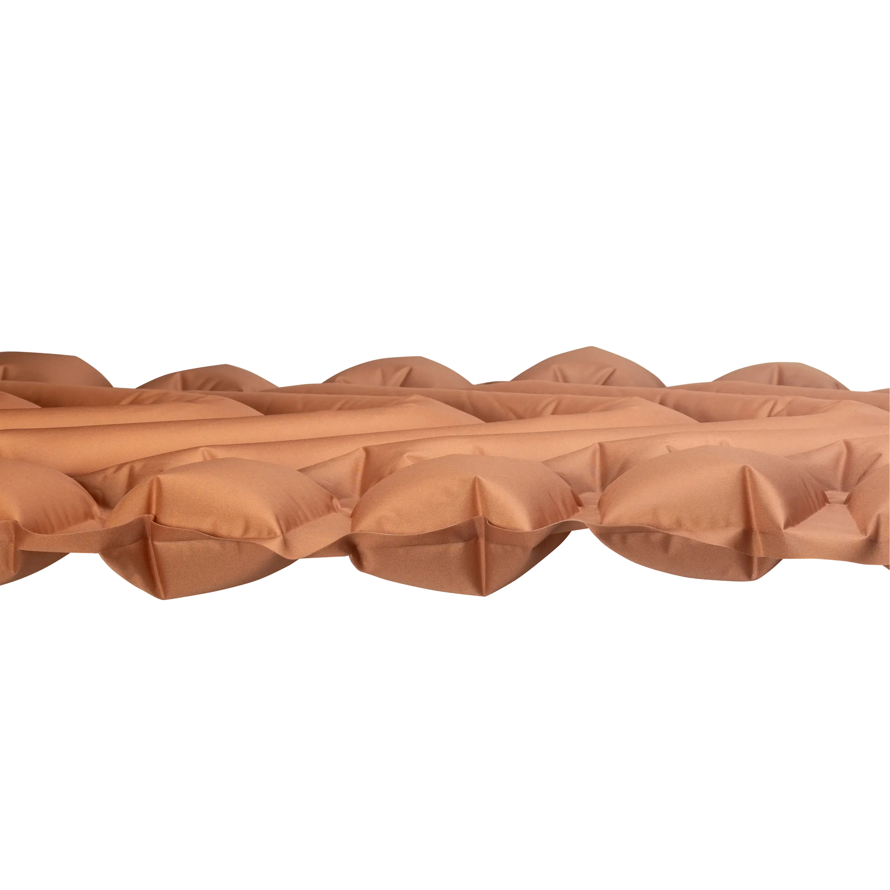 Side view of the Insulated Static V2 sleeping pad, showcasing dynamic side rails for enhanced comfort and stability.