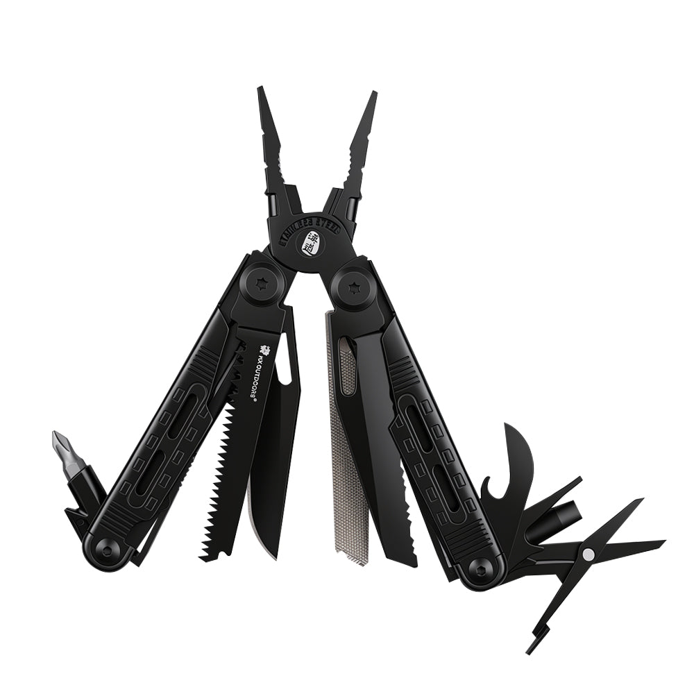 HX Outdoors GQ-20B adjustable multi-tool pliers black and silver