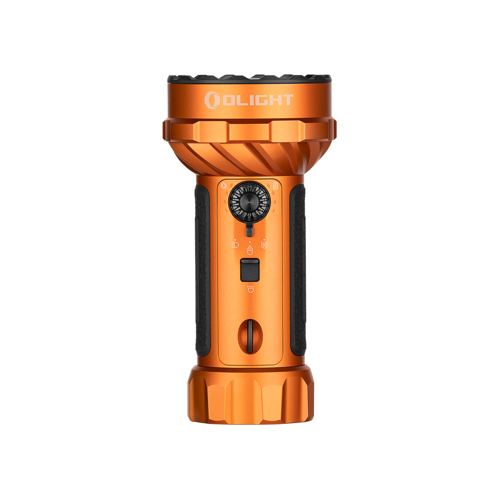 Olight Marauder Mini 2 flashlight illuminating distant objects with its 750 metre spotlight beam