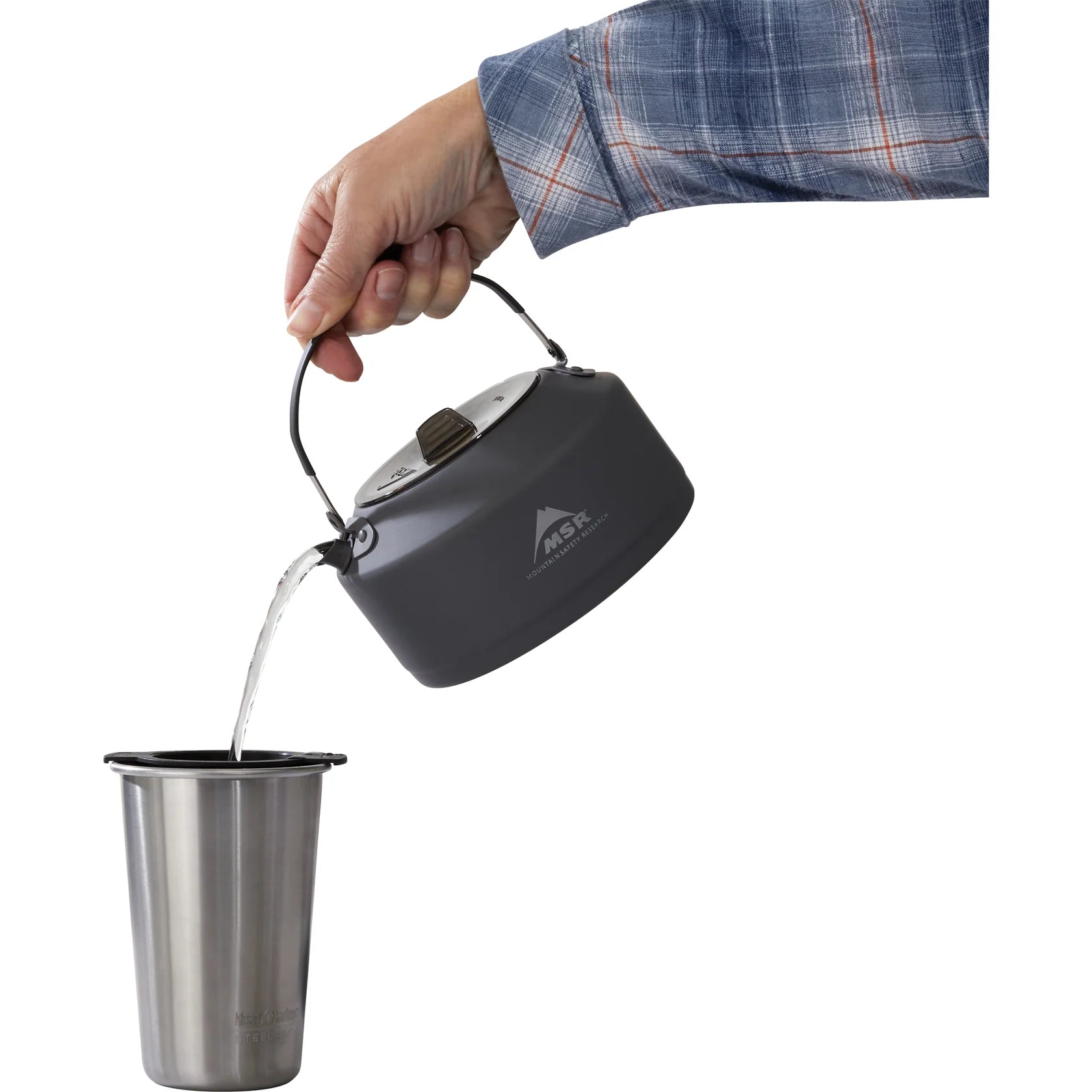 MSR Titan Kettle 1L compact aluminum camping kettle