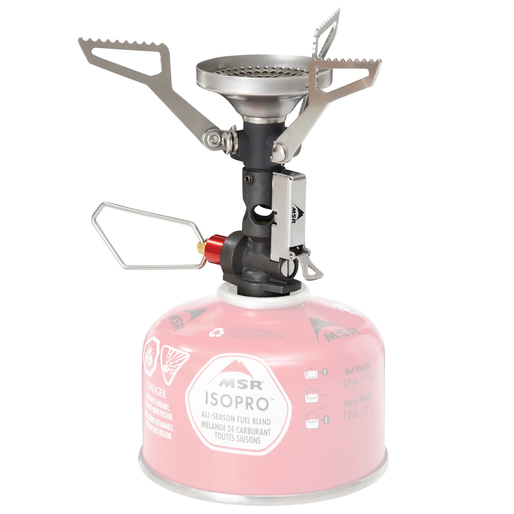 MSR PocketRocket Deluxe backpacking stove with push-start ignition