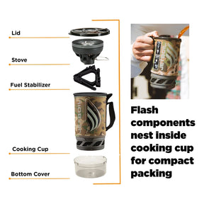 Components of flash cooking stove 