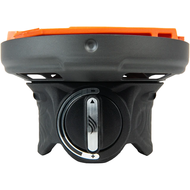 A detailed close-up of the Jetboil Zip’s FluxRing at the base of the cooking cup, showcasing its high-efficiency heat transfer design.

