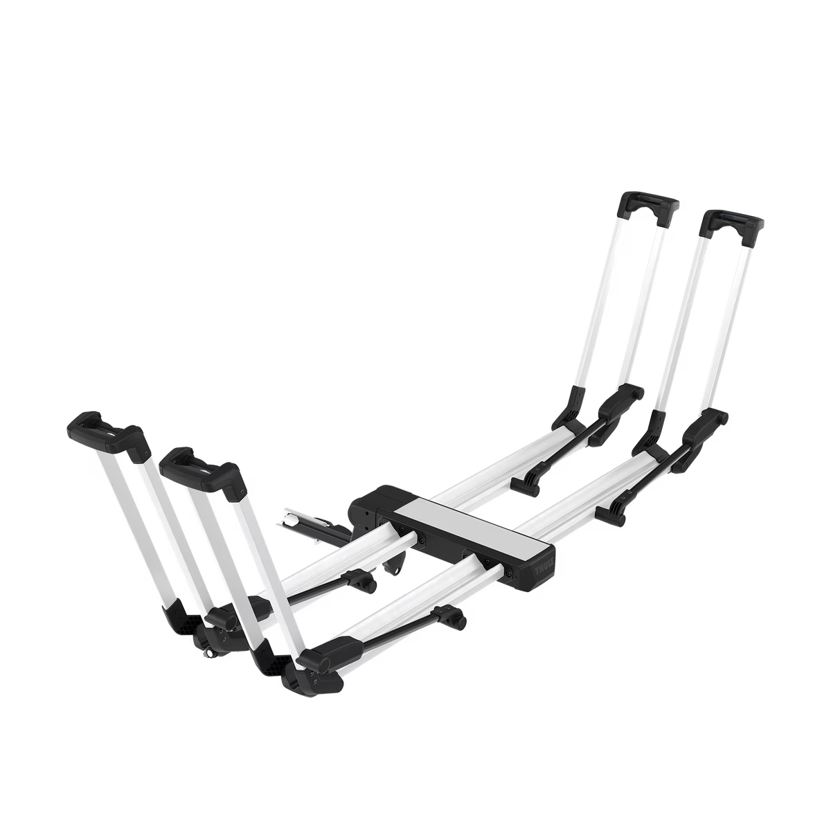 Premium aluminum platform bike rack with lockable design and no frame contact