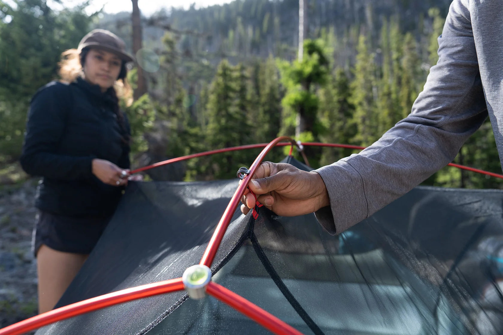 MSR Hubba Hubba LT 2 lightweight two-person backpacking tent with spacious interior and vestibules