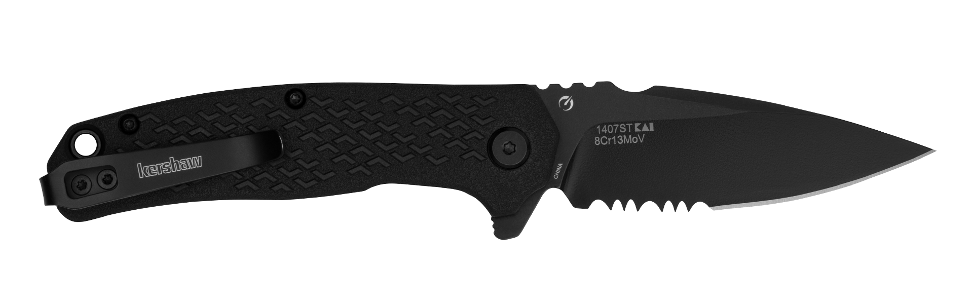 Kershaw Conduit 1407 partially serrated blade