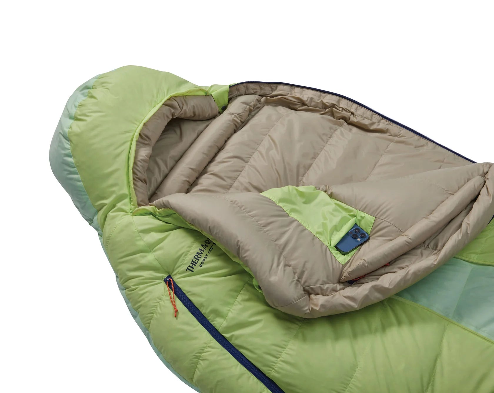 Therm-a-Rest Boost 650 sleeping bag with adjustable ventilation