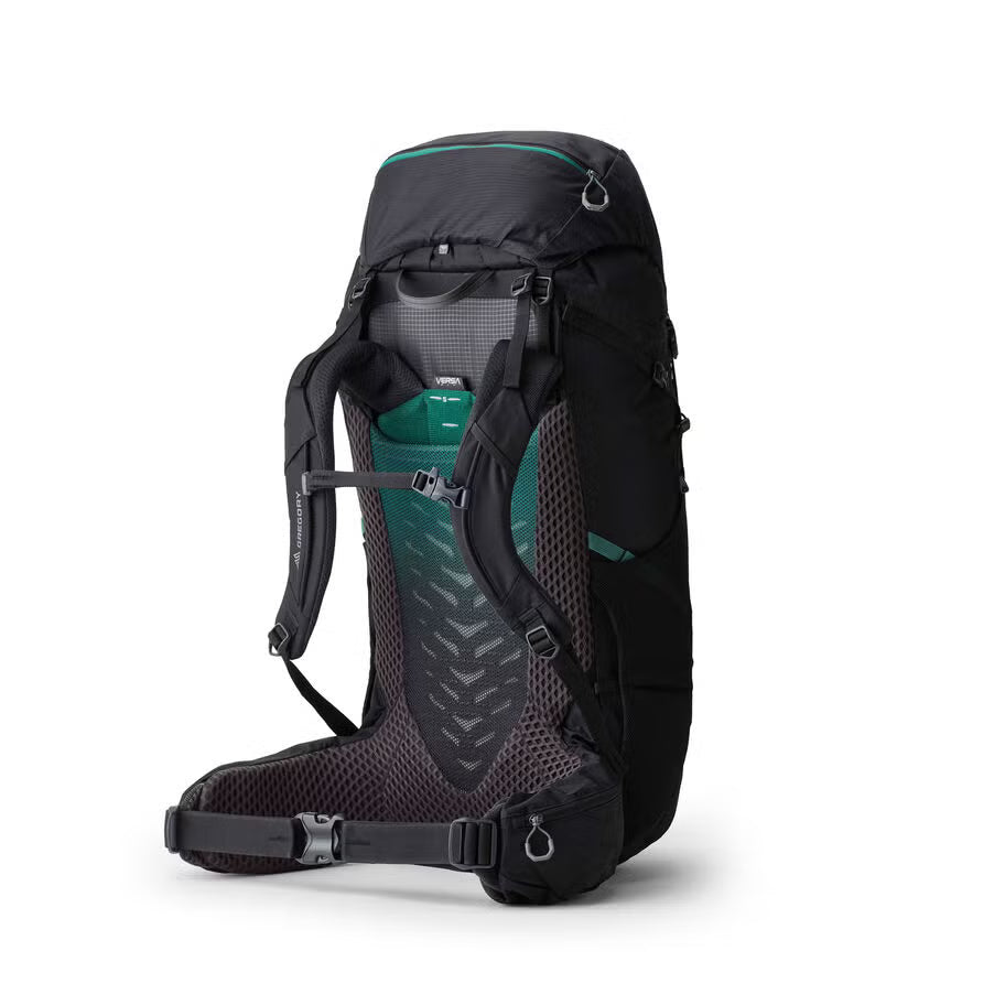 Large Gregory hiking backpack with 70L capacity and internal wishbone alloy frame