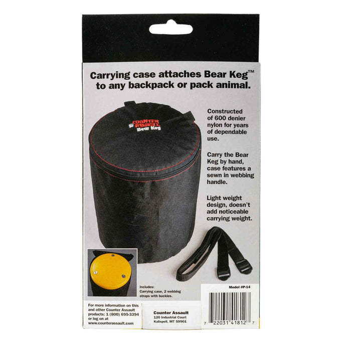 Bear Keg Carrying Case with zippered top – The carrying case featuring a secure zippered lid for easy access.

